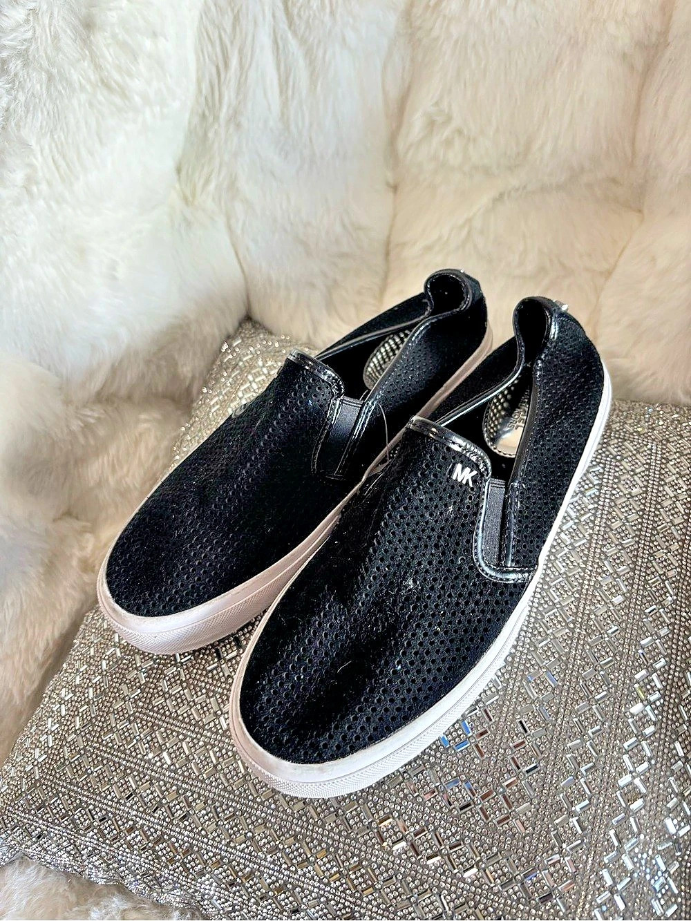 Michael Kors Avi Slip-On Sneaker Black & White